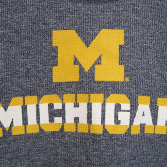 Colosseum Kids Long Sleeve waffle Tee - Blue and Yellow - Picture 2 of 8